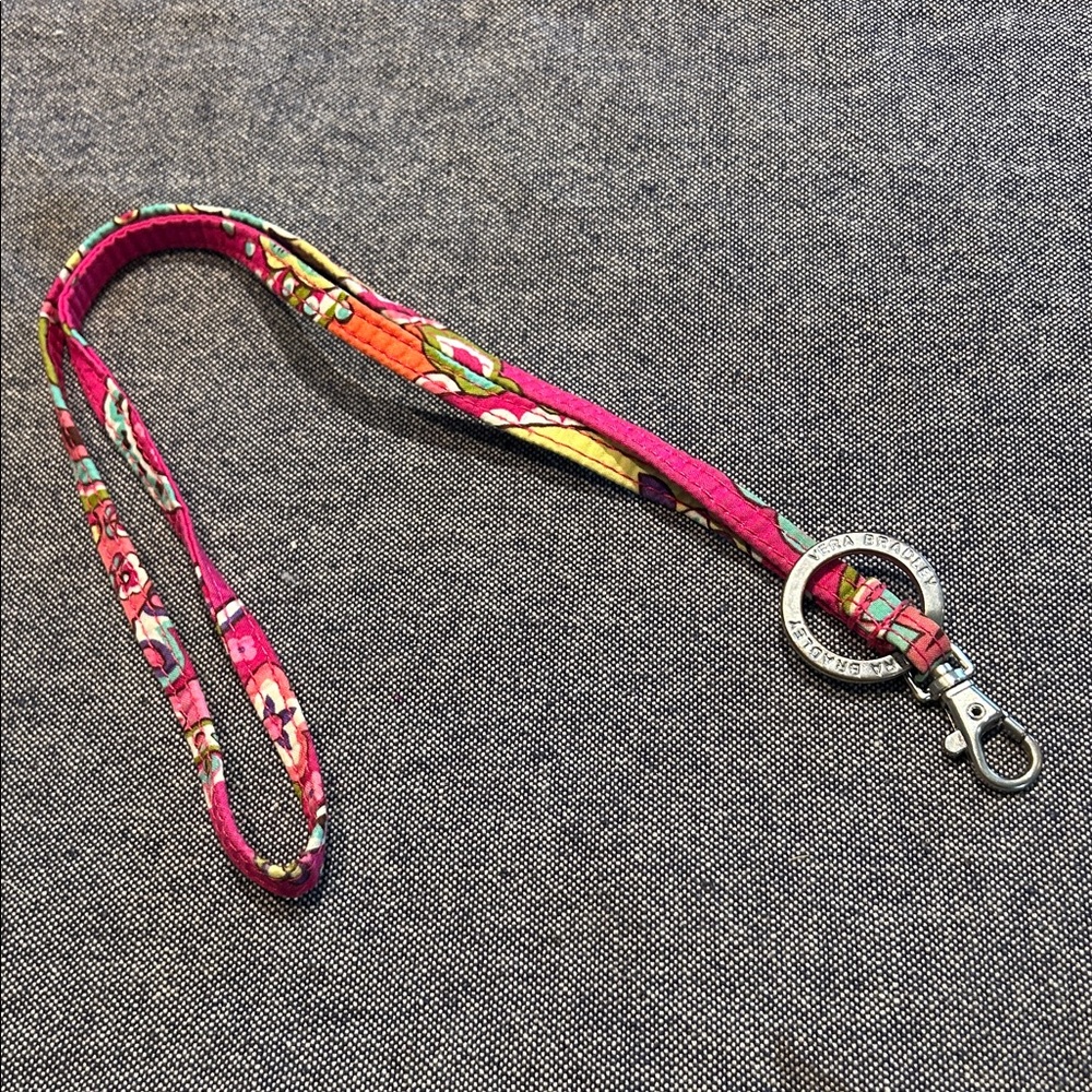 Vera Bradley Lanyard in the "Pink Swirls" pattern